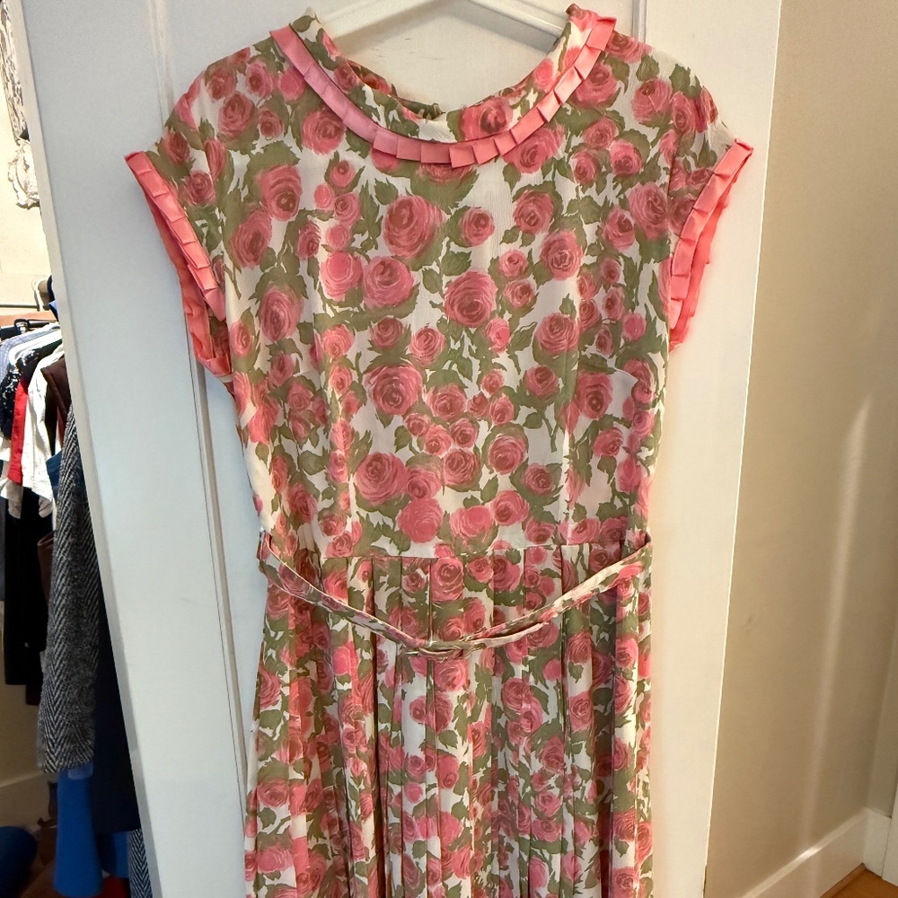 Vintage Anne Carter 1950’s Belted Dress XL